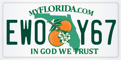 FL license plate EWOY67