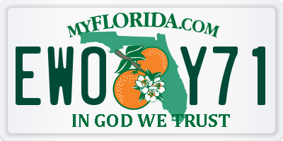 FL license plate EWOY71