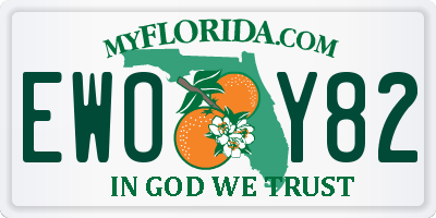 FL license plate EWOY82