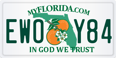 FL license plate EWOY84