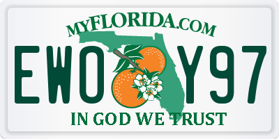 FL license plate EWOY97