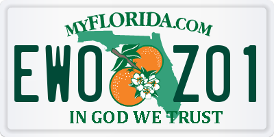 FL license plate EWOZ01