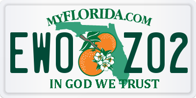 FL license plate EWOZ02