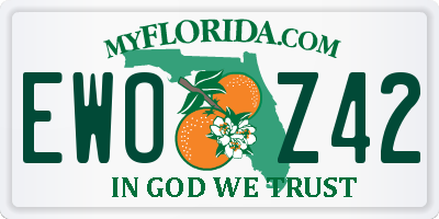 FL license plate EWOZ42