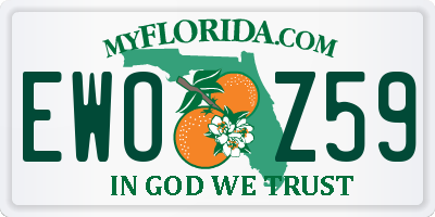 FL license plate EWOZ59