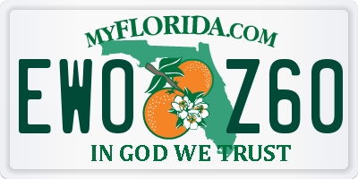 FL license plate EWOZ60