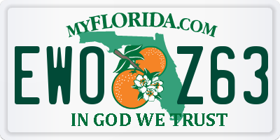 FL license plate EWOZ63