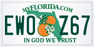 FL license plate EWOZ67