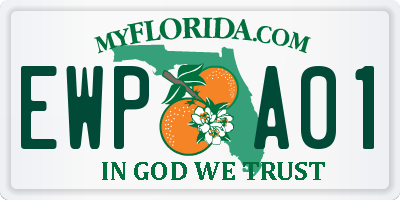 FL license plate EWPA01