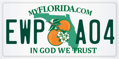FL license plate EWPA04