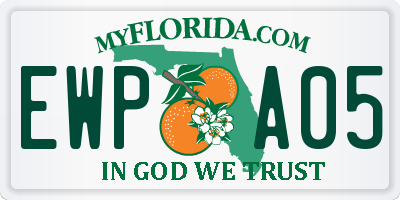 FL license plate EWPA05
