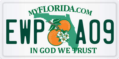 FL license plate EWPA09