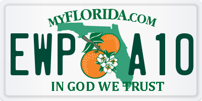 FL license plate EWPA10