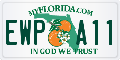 FL license plate EWPA11