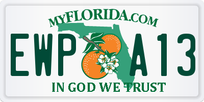 FL license plate EWPA13