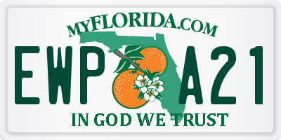 FL license plate EWPA21