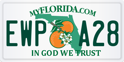 FL license plate EWPA28