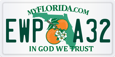 FL license plate EWPA32