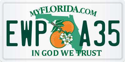 FL license plate EWPA35