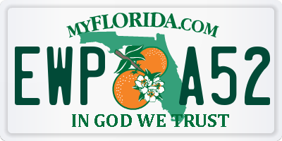 FL license plate EWPA52