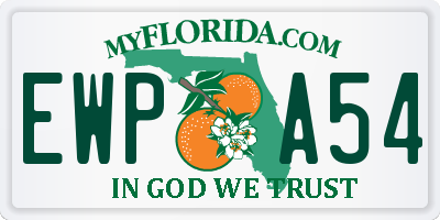 FL license plate EWPA54