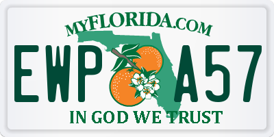 FL license plate EWPA57
