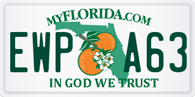 FL license plate EWPA63