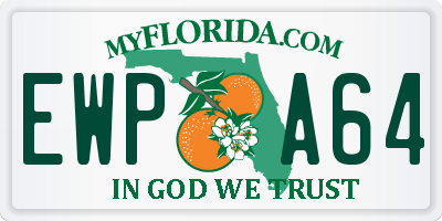 FL license plate EWPA64