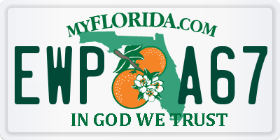 FL license plate EWPA67