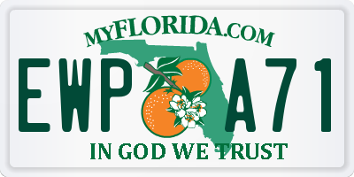 FL license plate EWPA71