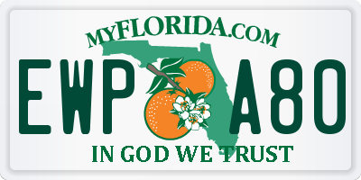 FL license plate EWPA80