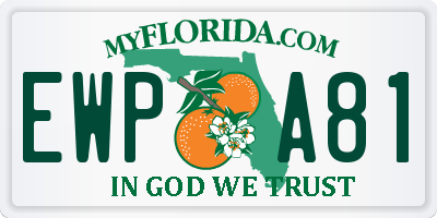 FL license plate EWPA81