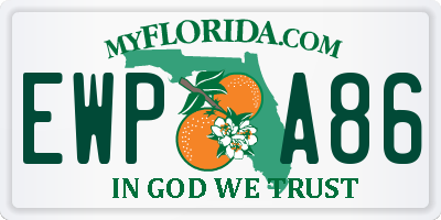 FL license plate EWPA86