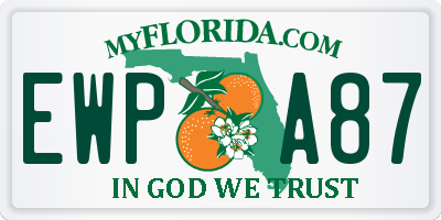 FL license plate EWPA87