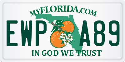 FL license plate EWPA89