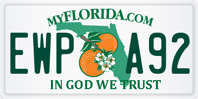 FL license plate EWPA92