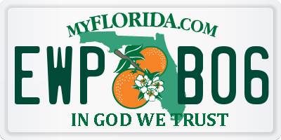 FL license plate EWPB06