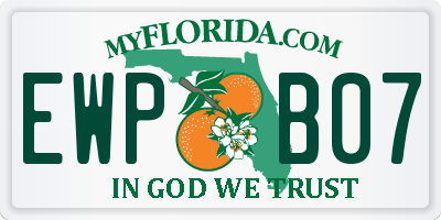 FL license plate EWPB07
