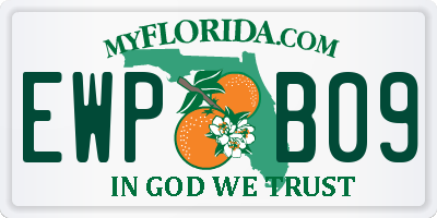 FL license plate EWPB09
