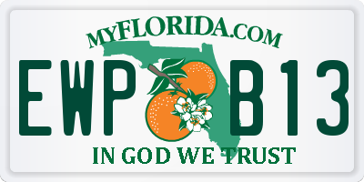 FL license plate EWPB13