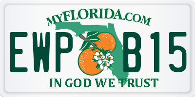 FL license plate EWPB15