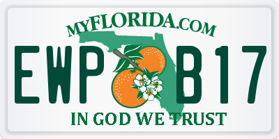 FL license plate EWPB17