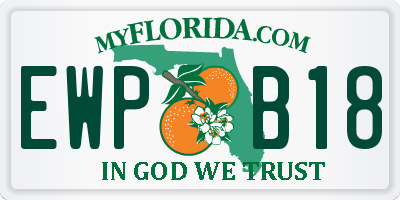 FL license plate EWPB18