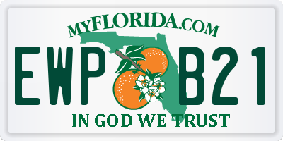FL license plate EWPB21