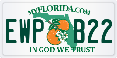 FL license plate EWPB22