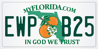 FL license plate EWPB25