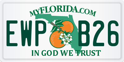FL license plate EWPB26