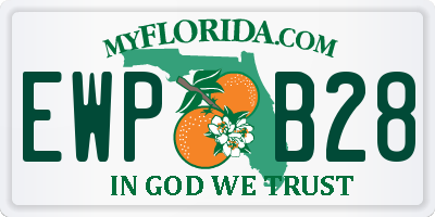 FL license plate EWPB28