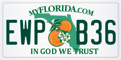 FL license plate EWPB36