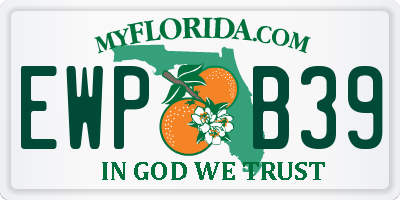 FL license plate EWPB39